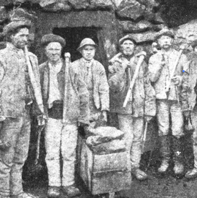 Yophine opal mine workers in Dubnik Slovakia